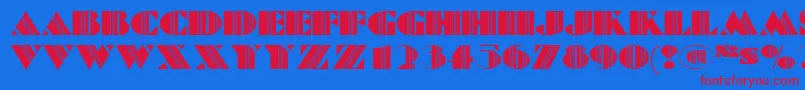 Fete ffy Font – Red Fonts on Blue Background