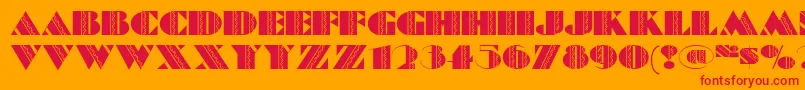 Fete ffy Font – Red Fonts on Orange Background