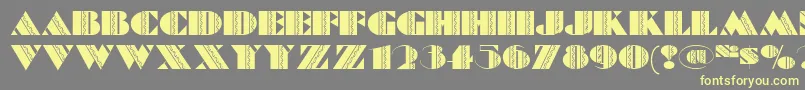 Fete ffy Font – Yellow Fonts on Gray Background