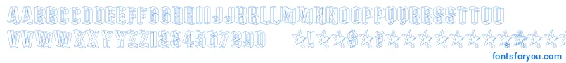 PlexifontBv-Schriftart – Blaue Schriften auf weißem Hintergrund