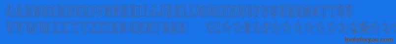 PlexifontBv Font – Brown Fonts on Blue Background