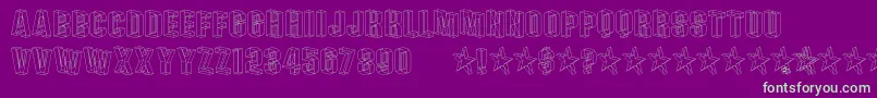 PlexifontBv-fontti – vihreät fontit violetilla taustalla