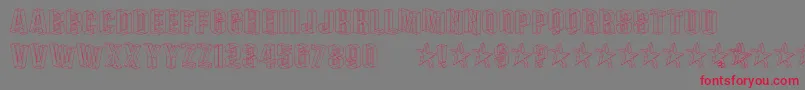 PlexifontBv Font – Red Fonts on Gray Background