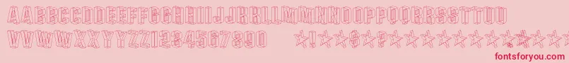 PlexifontBv Font – Red Fonts on Pink Background