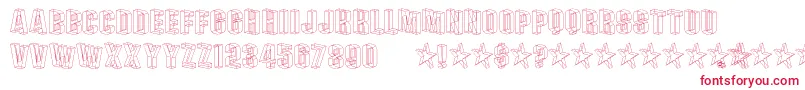 フォントPlexifontBv – 白い背景に赤い文字
