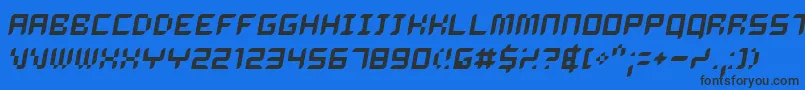 Шрифт Delio – чёрные шрифты на синем фоне