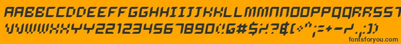 Delio Font – Black Fonts on Orange Background