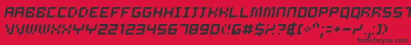Шрифт Delio – чёрные шрифты на красном фоне
