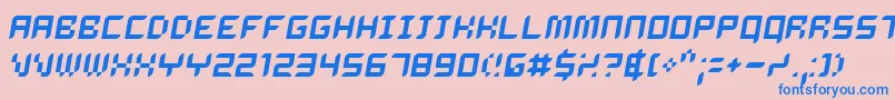 Шрифт Delio – синие шрифты на розовом фоне