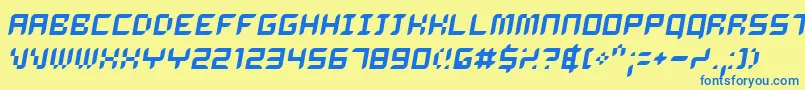 Шрифт Delio – синие шрифты на жёлтом фоне
