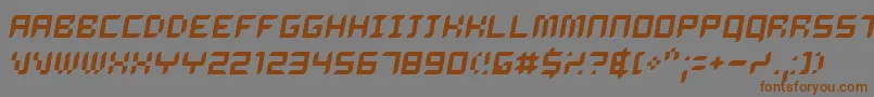 Шрифт Delio – коричневые шрифты на сером фоне