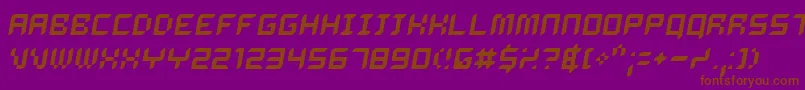 Шрифт Delio – коричневые шрифты на фиолетовом фоне