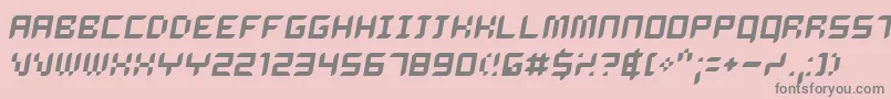 フォントDelio – ピンクの背景に灰色の文字