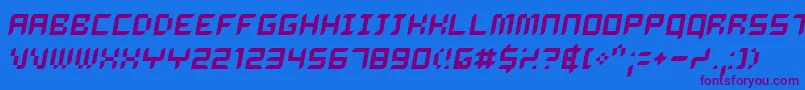 Шрифт Delio – фиолетовые шрифты на синем фоне