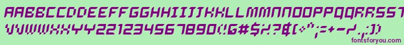 Шрифт Delio – фиолетовые шрифты на зелёном фоне