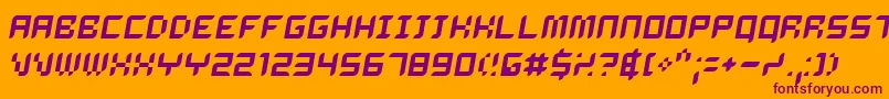 Delio Font – Purple Fonts on Orange Background