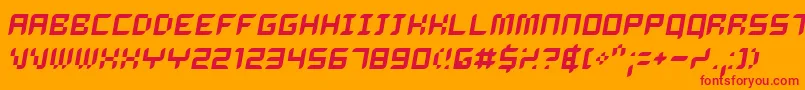 Delio Font – Red Fonts on Orange Background