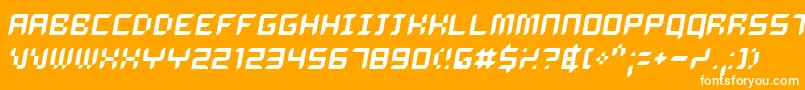 Шрифт Delio – белые шрифты на оранжевом фоне