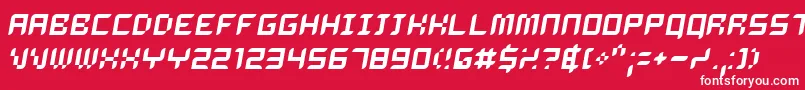 フォントDelio – 赤い背景に白い文字