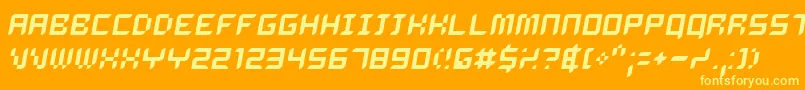 Шрифт Delio – жёлтые шрифты на оранжевом фоне