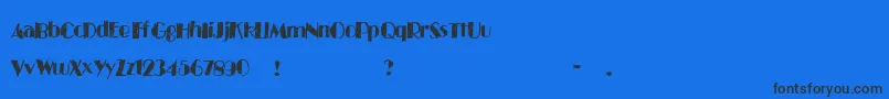 Blackties Font – Black Fonts on Blue Background