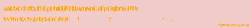 Blackties Font – Orange Fonts on Pink Background