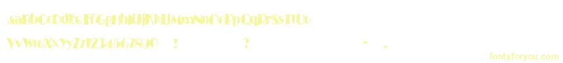 Blackties Font – Yellow Fonts on White Background