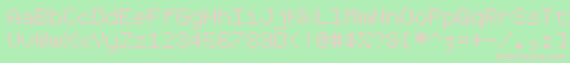 Dotim5 Font – Pink Fonts on Green Background