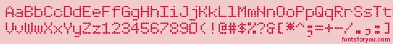 Dotim5 Font – Red Fonts on Pink Background