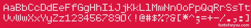 Dotim5 Font – White Fonts on Red Background