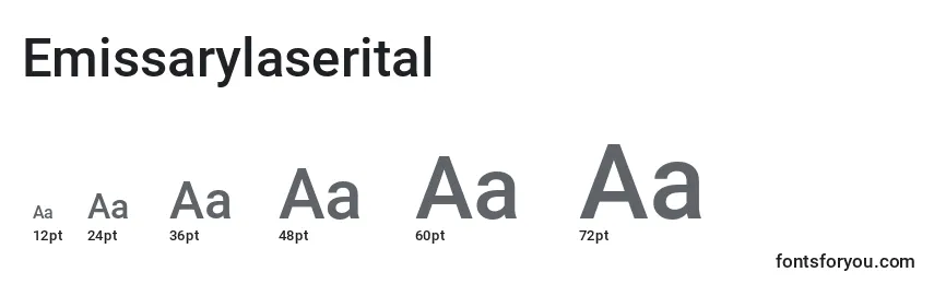 Размеры шрифта Emissarylaserital