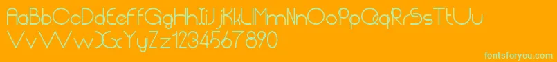 ChempakaRantingBold Font – Green Fonts on Orange Background