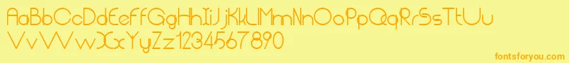 ChempakaRantingBold Font – Orange Fonts on Yellow Background