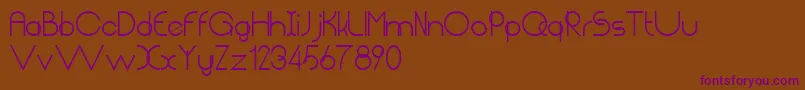ChempakaRantingBold-Schriftart – Violette Schriften auf braunem Hintergrund