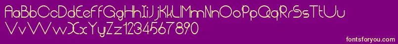 Fonte ChempakaRantingBold – fontes amarelas em um fundo roxo