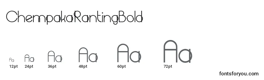 ChempakaRantingBold Font Sizes