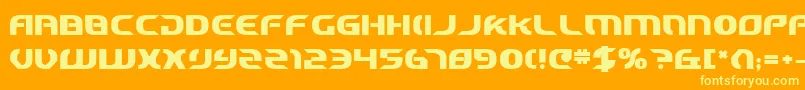 Starcv2b Font – Yellow Fonts on Orange Background