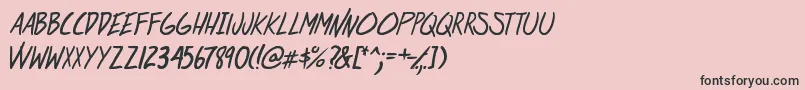 AtRiskYouthItalic Font – Black Fonts on Pink Background