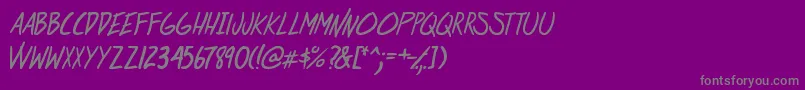 Шрифт AtRiskYouthItalic – серые шрифты на фиолетовом фоне