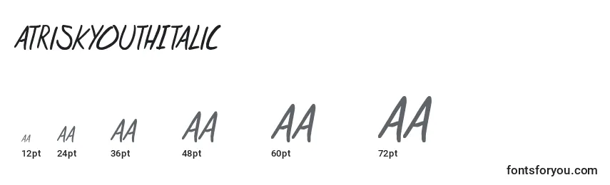 Размеры шрифта AtRiskYouthItalic