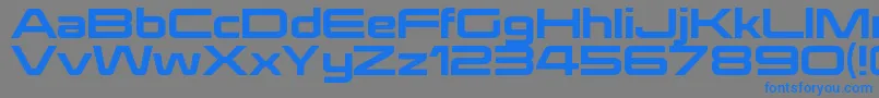 Fonte KoratakirgRegular – fontes azuis em um fundo cinza