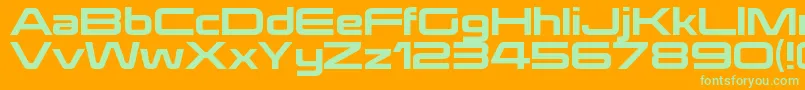 KoratakirgRegular Font – Green Fonts on Orange Background