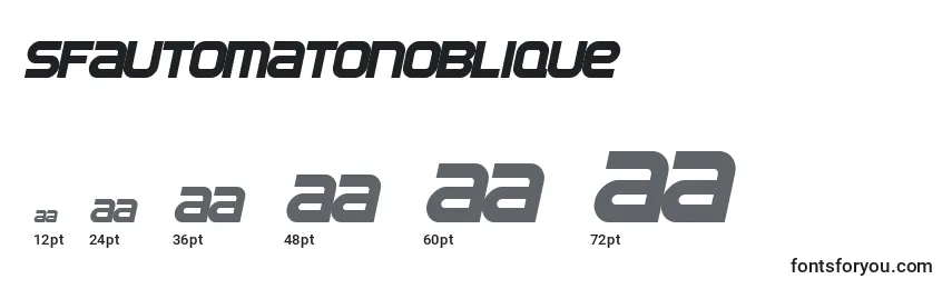SfAutomatonOblique Font Sizes