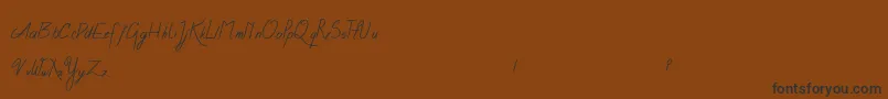 Шрифт WinteredDebts – чёрные шрифты на коричневом фоне