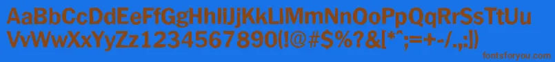 PlymouthantiqueXboldRegular Font – Brown Fonts on Blue Background