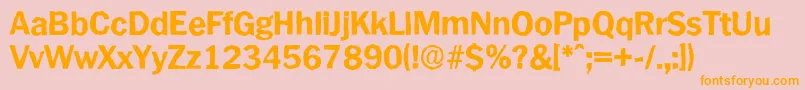 More about PlymouthantiqueXboldRegular Font PlymouthantiqueXboldRegular Font – Orange Fonts on Pink Background