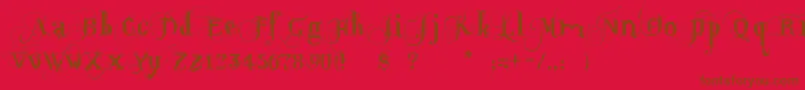 Czcionka OpusPix – brązowe czcionki na czerwonym tle