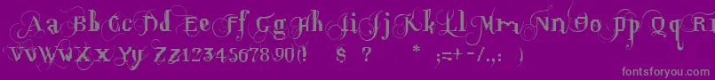 Шрифт OpusPix – серые шрифты на фиолетовом фоне