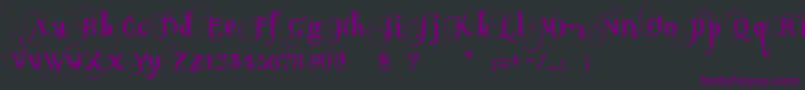 OpusPix-Schriftart – Violette Schriften auf schwarzem Hintergrund
