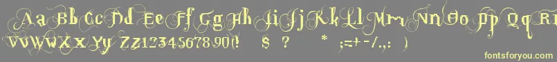 Подробнее о шрифте OpusPix Шрифт OpusPix – жёлтые шрифты на сером фоне